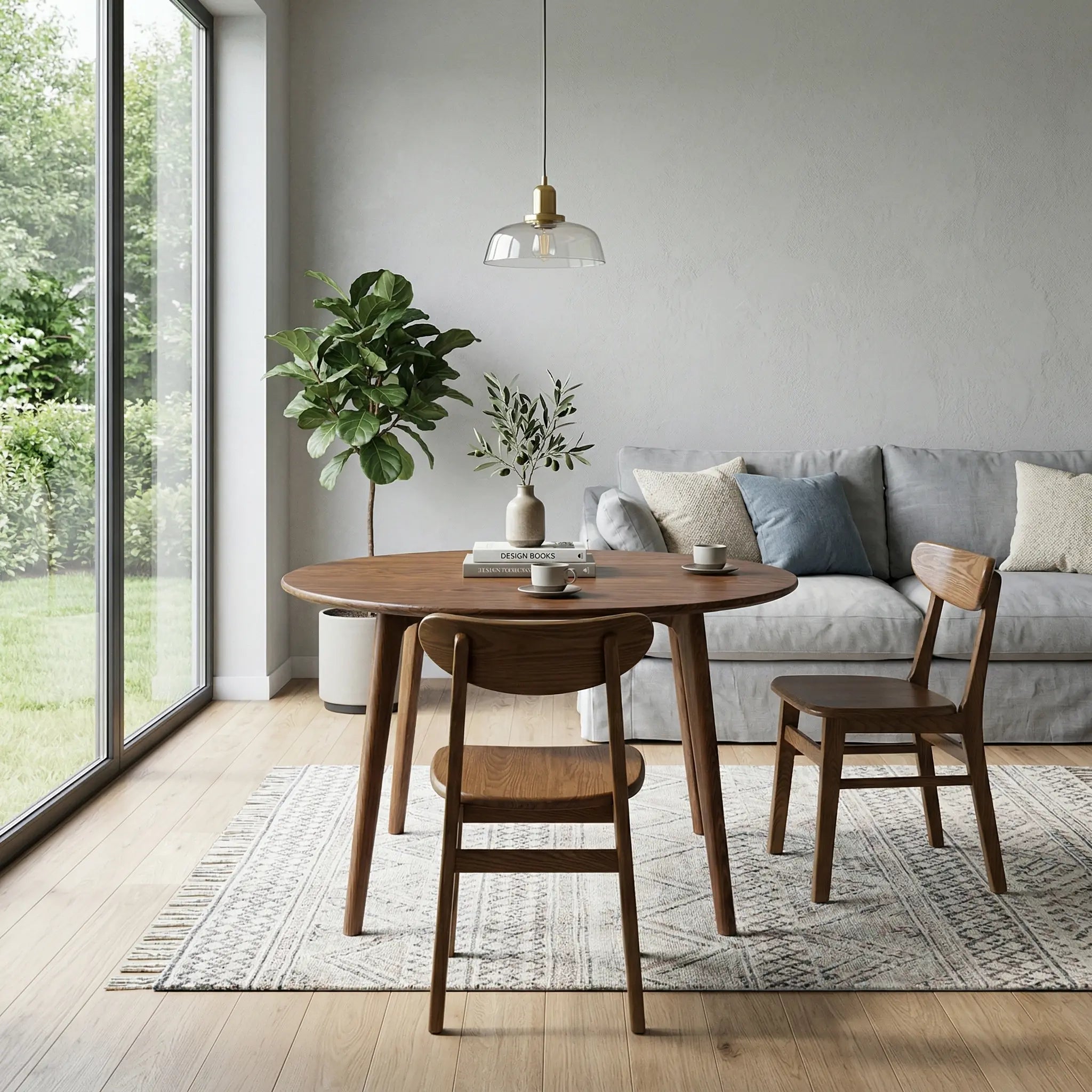 MOKU 丸型ダイニングテーブル2568（単品／3点セット）108cm 2人用 / 3人用 / 4人用  天然木製 無垢材 おしゃれ シンプル 北欧風 和風