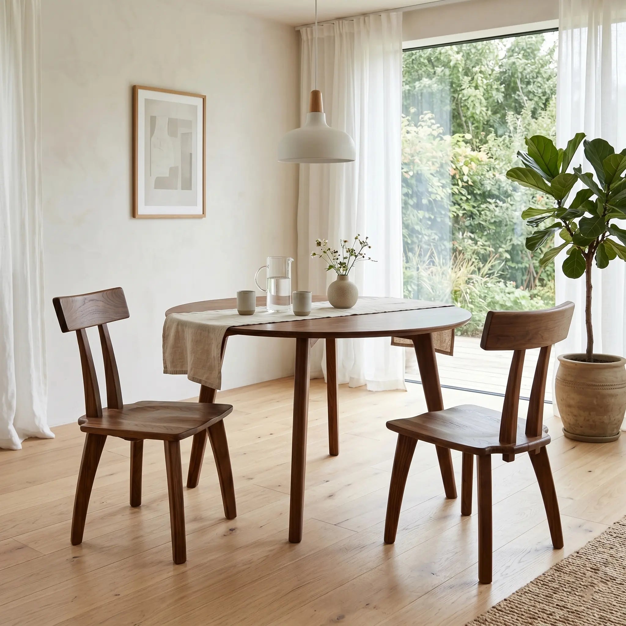 MOKU 丸型ダイニングテーブル2568（単品／3点セット）108cm 2人用 / 3人用 / 4人用  天然木製 無垢材 おしゃれ シンプル 北欧風 和風