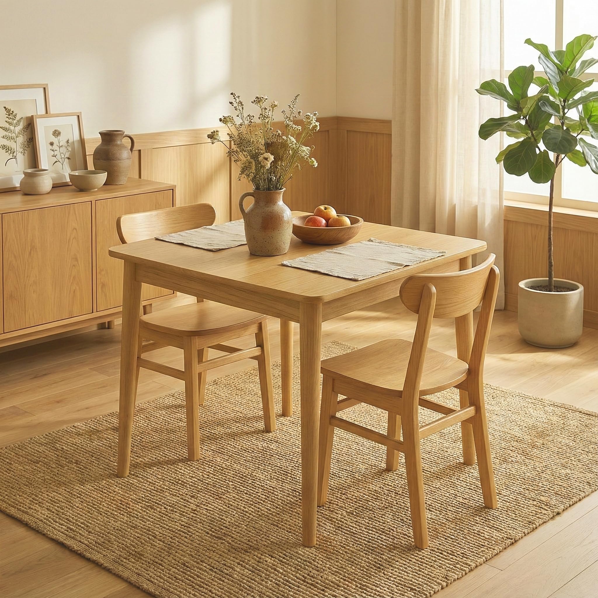 MOKU ダイニングテーブル セット ナチュラル 天然木 無垢材 木製 おしゃれ シンプル 北欧風 和風
