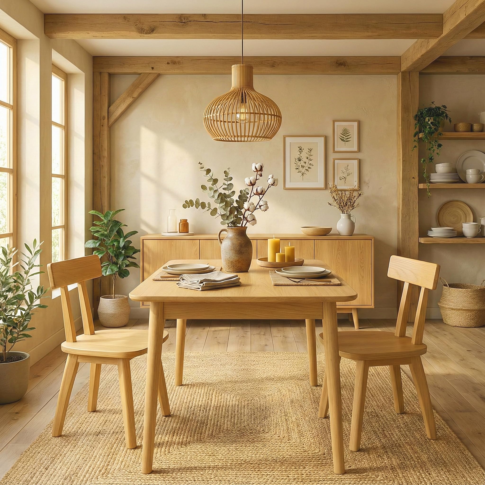 MOKU ダイニングテーブル セット ナチュラル 天然木 無垢材 木製 おしゃれ シンプル 北欧風 和風