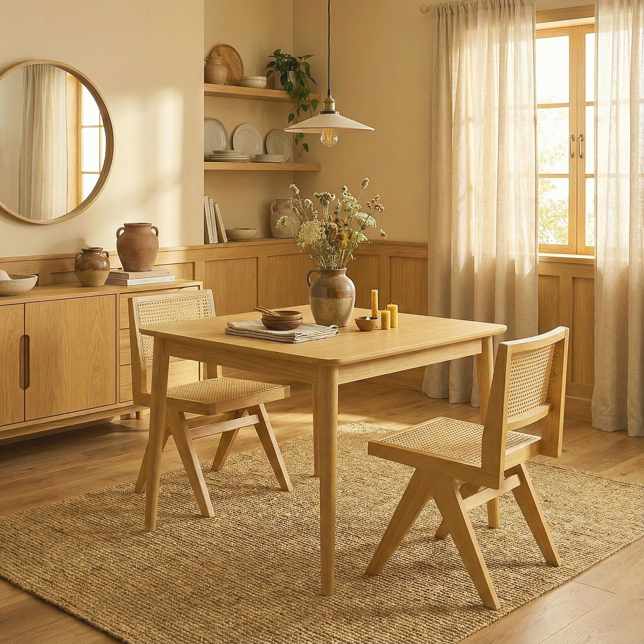 MOKU ダイニングテーブル セット ナチュラル 天然木 無垢材 木製 おしゃれ シンプル 北欧風 和風