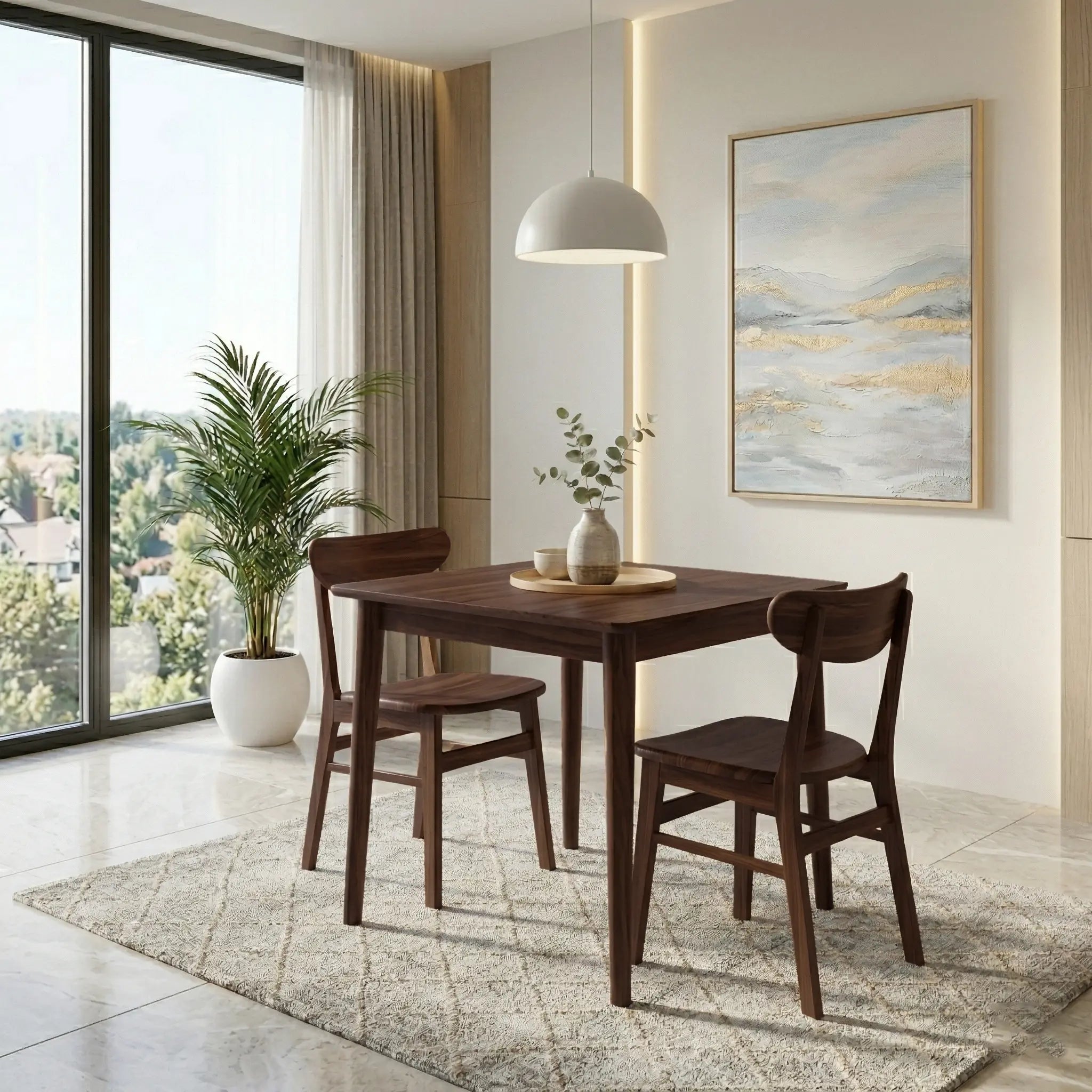 MOKU 正方形ダイニングテーブル2588（単品／3点セット）78cm 2人用 / 3人用 / 4人用  天然木製 無垢材 おしゃれ シンプル 北欧風 和風