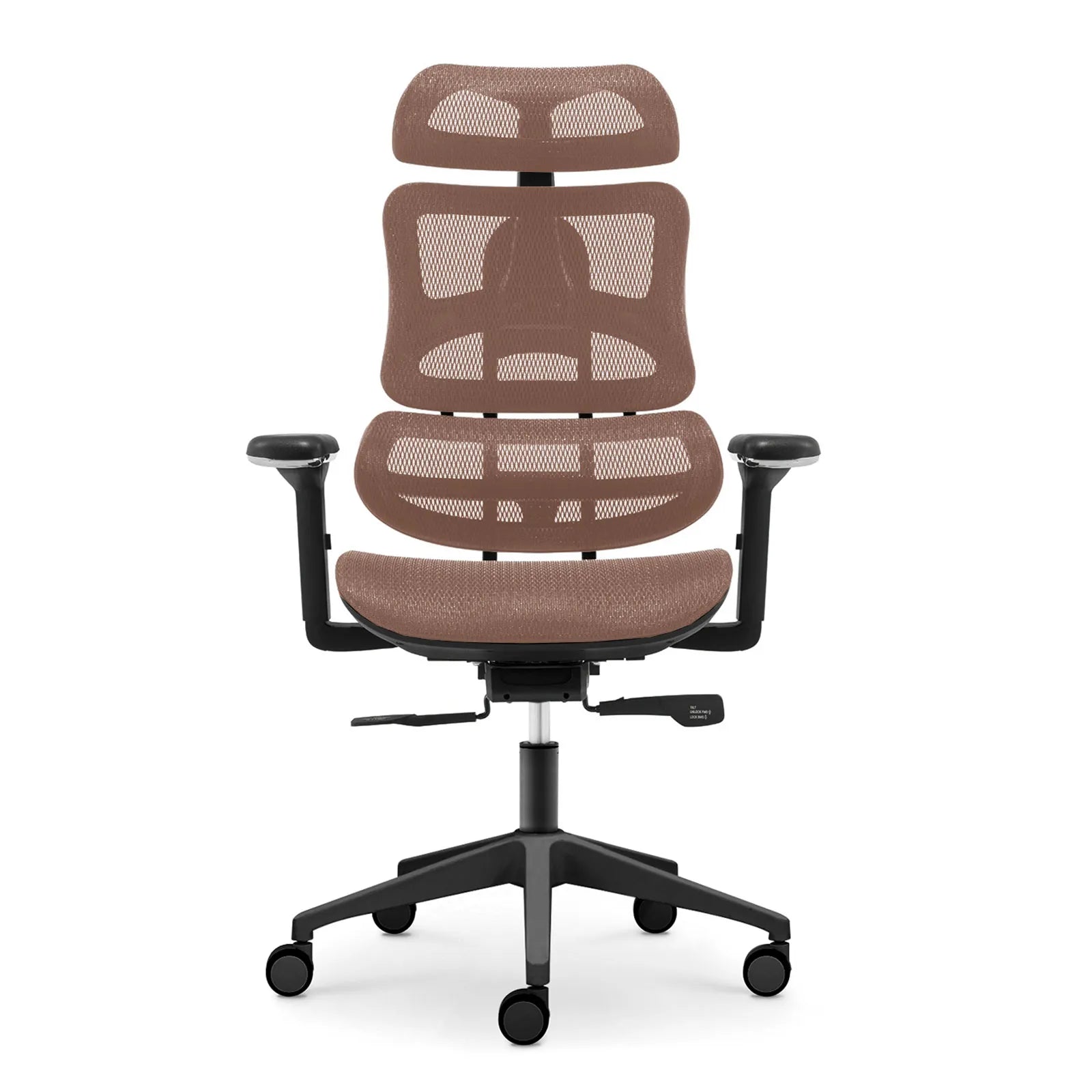 Livora One CORE　B137A-4　デスクチェア　人間工学　サイズ調整　カスタマイズ　ヘッドレスト　アーム　肘付き　フットレスト　メッシュ　ブラック　　ブラウン　レッド　オレンジ　ブルー　グレー　ホワイト　リクライニング