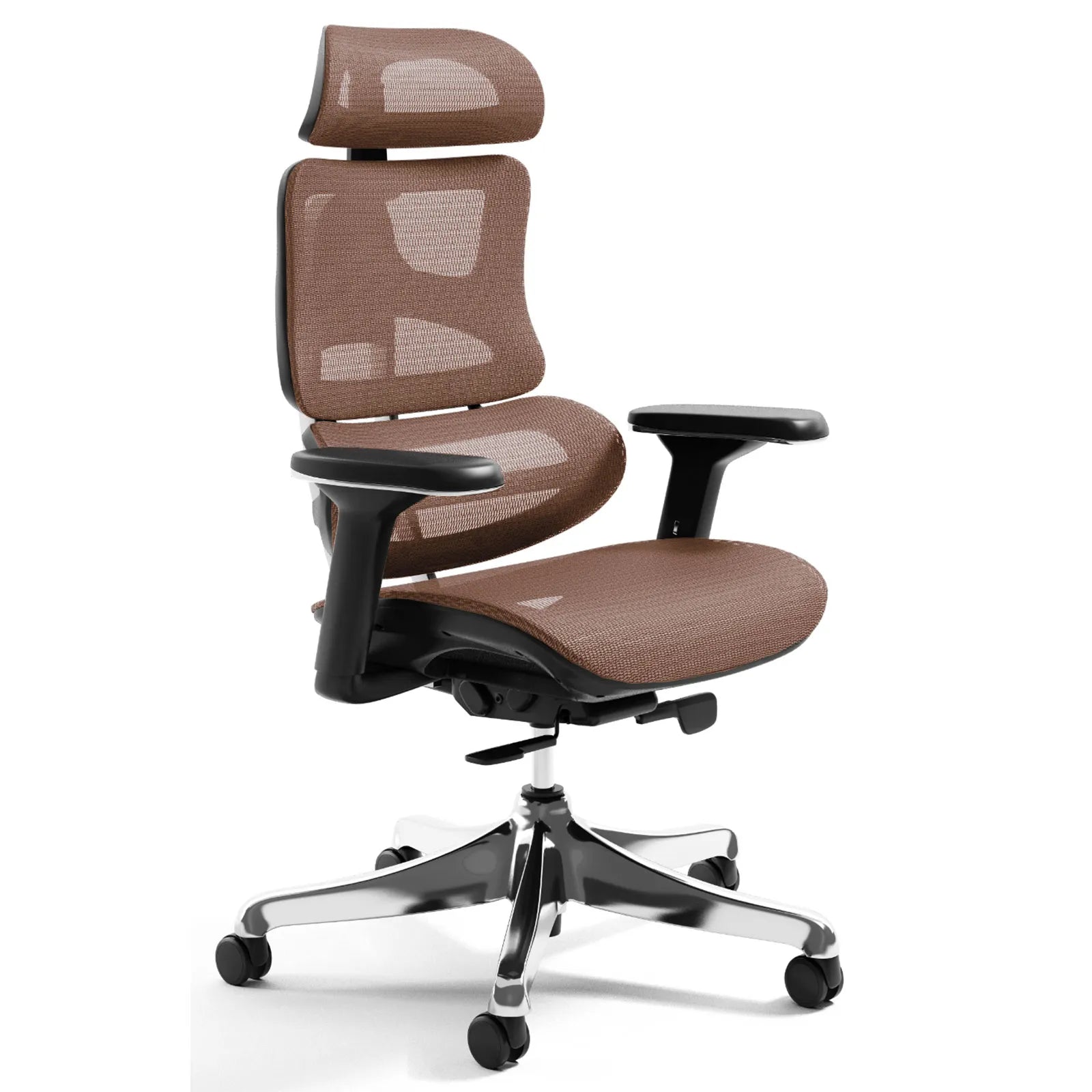 Livora One CORE　B137A　デスクチェア　人間工学　サイズ調整　カスタマイズ　ヘッドレスト　アーム　メッシュ　ブラック　　ブラウン　