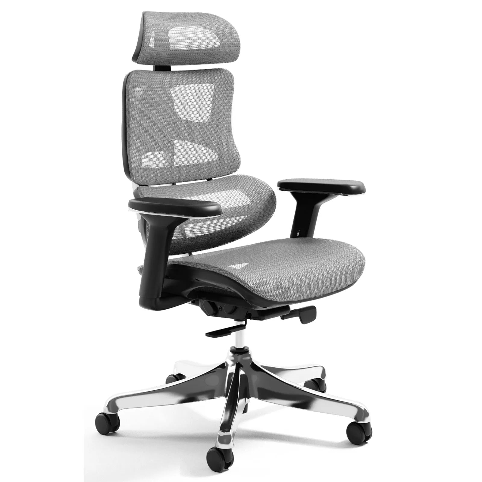 Livora One CORE　B137A　デスクチェア　人間工学　サイズ調整　カスタマイズ　ヘッドレスト　アーム　メッシュ　ブラック　　グレー