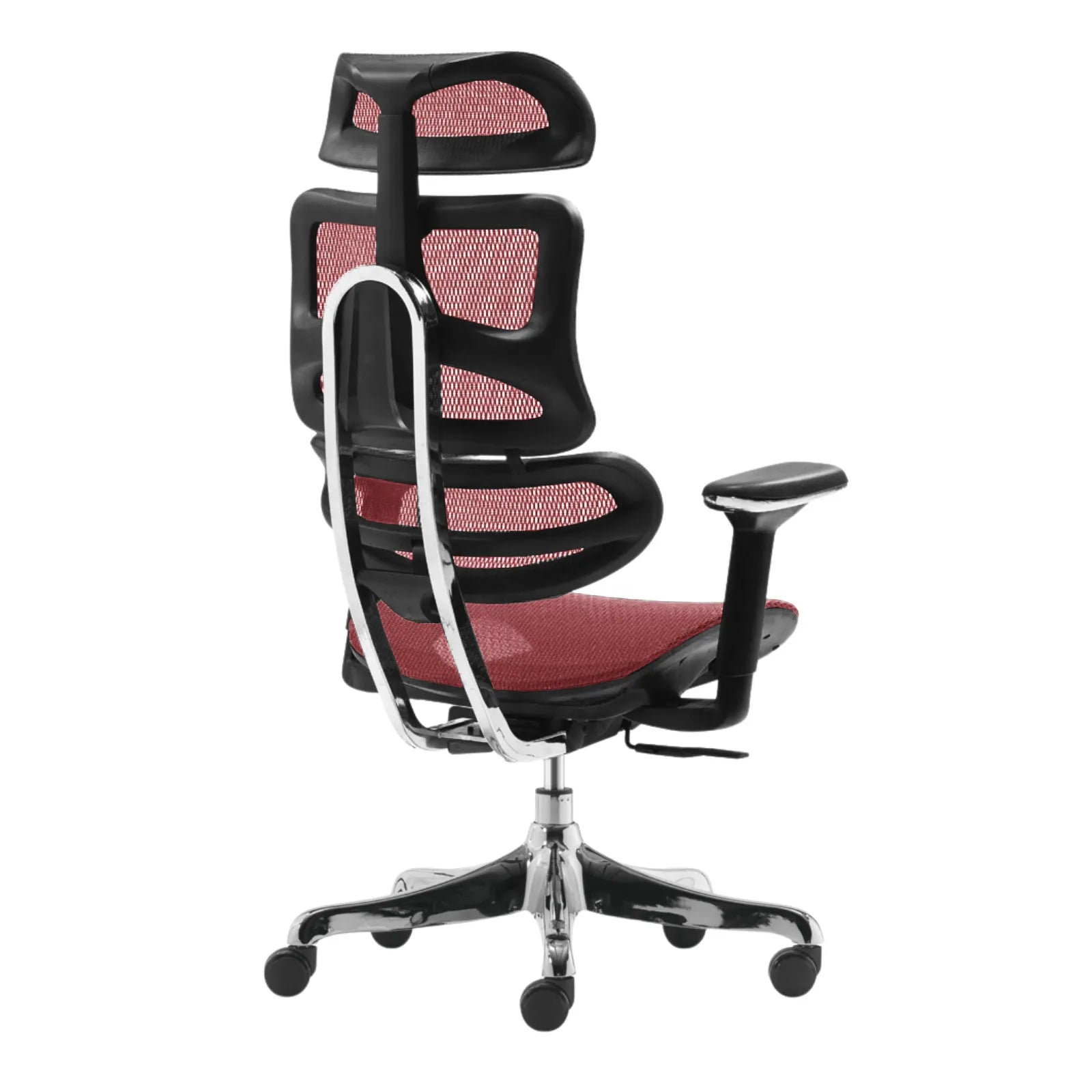 Livora One CORE　B137A　デスクチェア　人間工学　サイズ調整　カスタマイズ　ヘッドレスト　アーム　メッシュ　ブラック　　レッド