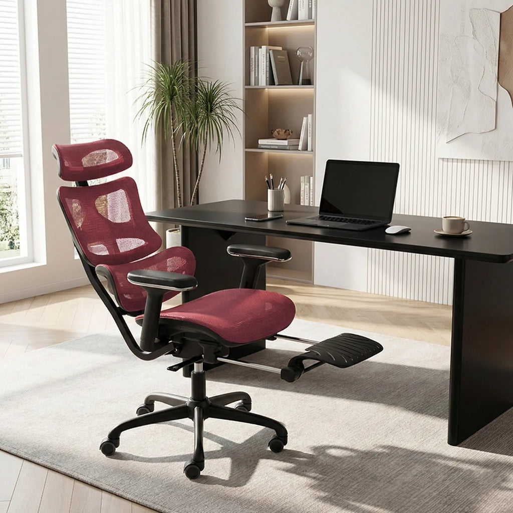 デスクチェア B187A フルリクライニング・フットレスト付き