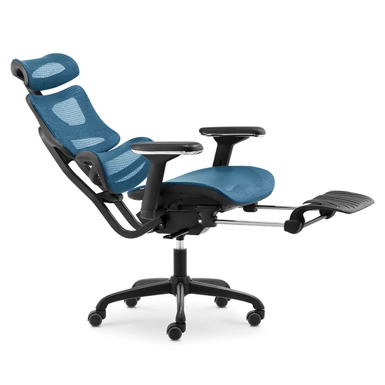 Livora One CORE　B187A　デスクチェア　人間工学　サイズ調整　カスタマイズ　ヘッドレスト　アーム　肘付き　フットレスト　メッシュ　ブラック　　ブラウン　レッド　オレンジ　ブルー　グレー　フルリクライニング
