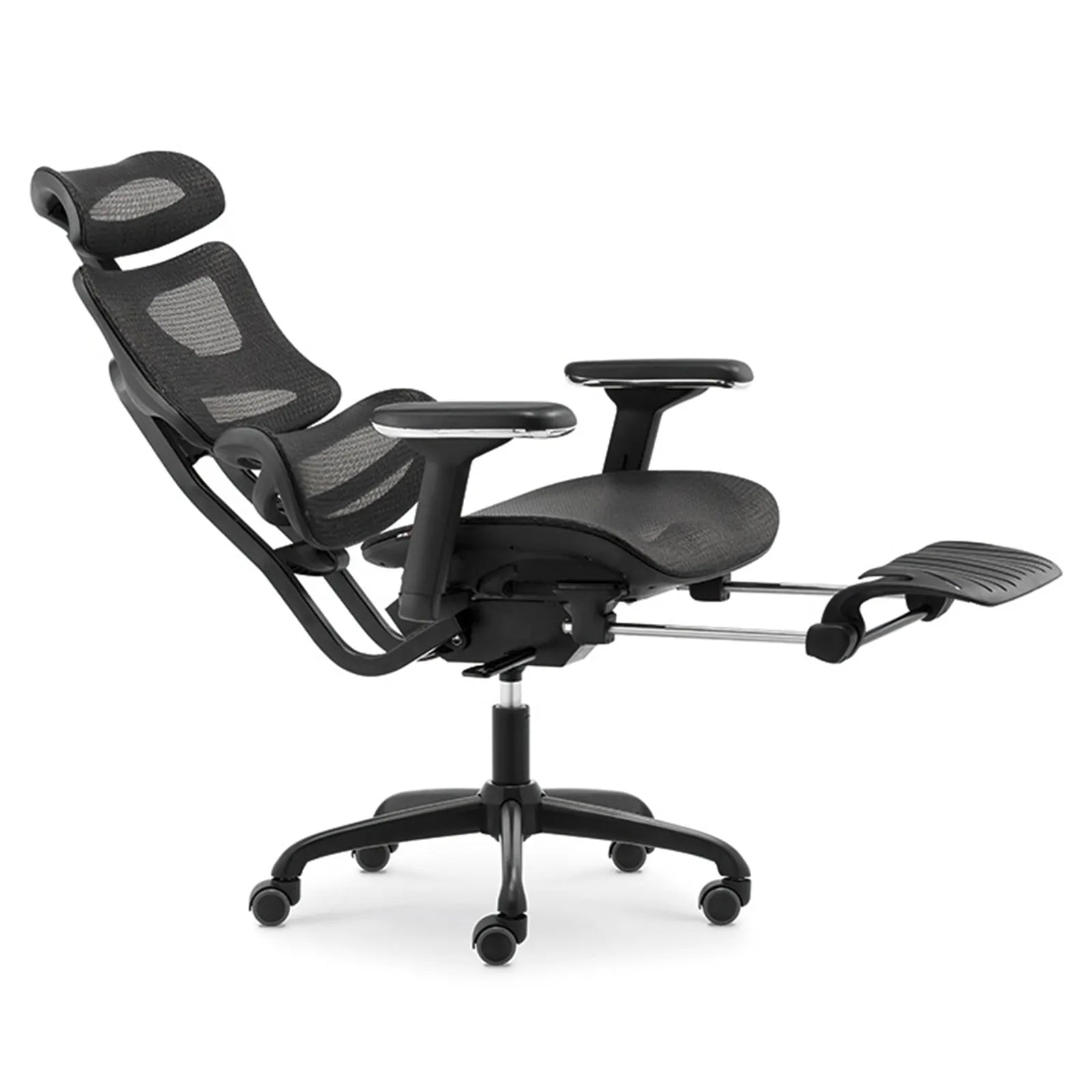 Livora One CORE　B187A　デスクチェア　人間工学　サイズ調整　カスタマイズ　ヘッドレスト　アーム　肘付き　フットレスト　メッシュ　ブラック　　ブラウン　レッド　オレンジ　ブルー　グレー　フルリクライニング