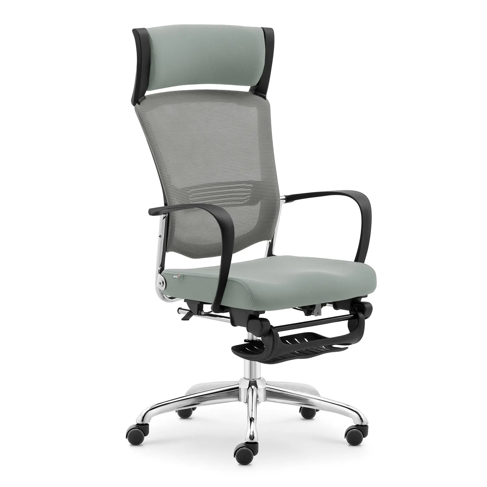 Livora One CORE　デスクチェア B315 人間工学 オフィスチェア ヘッドレスト フルリクライニング　フットレスト 疲れにくい　ウレタンクッション　肘付き　グレー