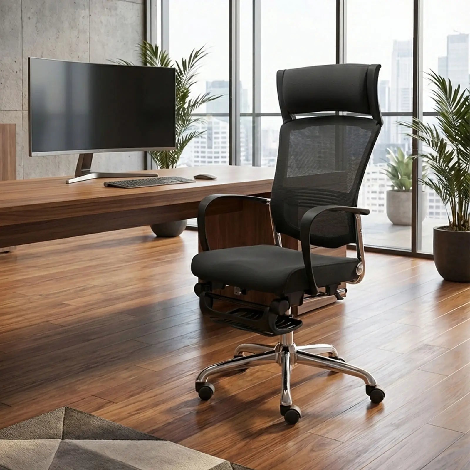 Livora One CORE　デスクチェア B315 人間工学 オフィスチェア ヘッドレスト 160度フルリクライニング　フットレスト 疲れにくい　ウレタンクッション　肘付き　しっかり眠れる　仮眠　枕