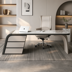 Livora One CORE-DSK 　ハイエンド　エグゼクティブ　デザイン　デスク　創造性　社長室　オフィース　気品　存在感　モダン　ホワイト　ブラック　バイカラー