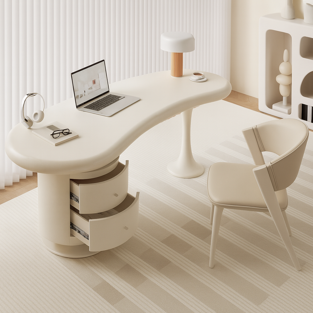 Livora One CORE-DSK 　モダンスタイル　ホームデスク　デザイン　高級　リビング　テレワーク　ドレッサー　ホワイト