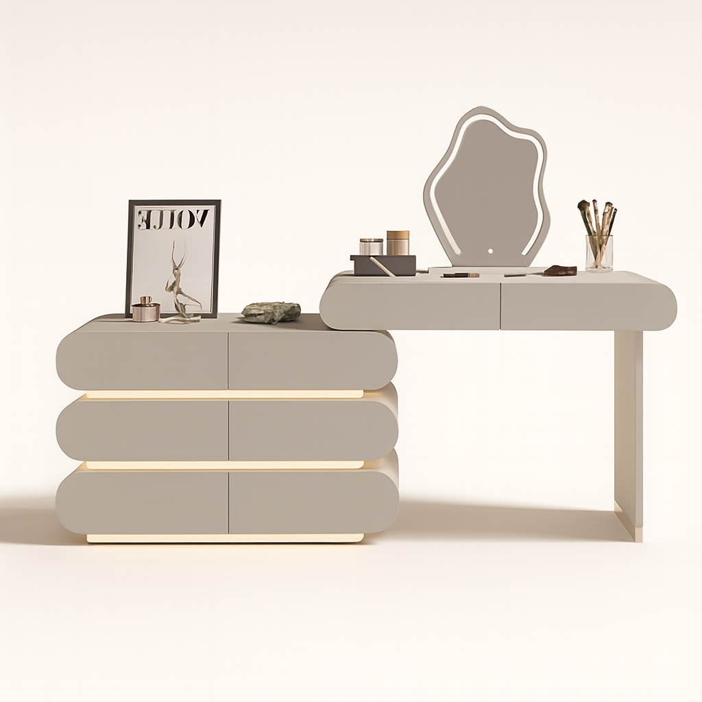 Livora One LUME　ライトドレッサー　LM-609　女優鏡　光るドレッサー　受注生産品　モダン