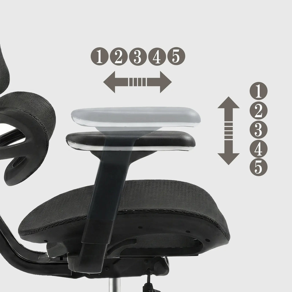 デスクチェア B187A フルリクライニング・フットレスト付き