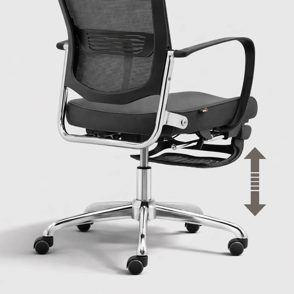 デスクチェア B315 フルリクライニング フットレスト付き