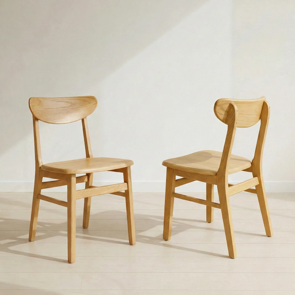 Livora One MOKU P033 ダイニングチェア　無垢天然木　FAS級　ウォールナット　ブラウン　鮮やかで高級感溢れる木目　T字　シンプル　オーソドックス　クラッシック　レストラン　バー