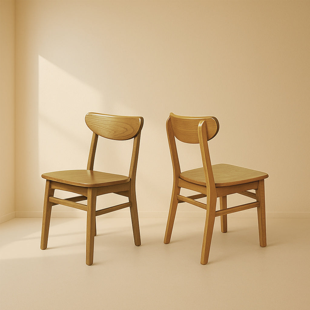 Livora One MOKU P033 ダイニングチェア　無垢天然木使用　FAS級　ウォールナット　ブラウン　鮮やかで高級感溢れる木目　T字　シンプル　オーソドックス　クラッシック　レストラン　バー