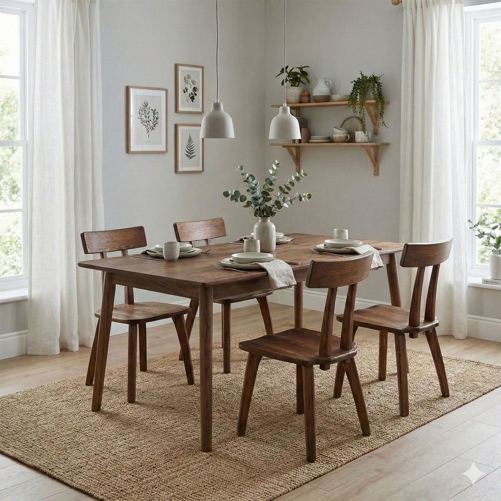 Livora One MOKU P801 北米産FAS級ホワイトアッシュ　無垢材　ダイニングチェア　ナチュラル　ウォールナットブラウン　　アジアン　北欧風　ベーシック　スタンダード　カフェ　レストラン　T字　おすすめ　人気　和モダン　北欧風　和室　洋室に合う