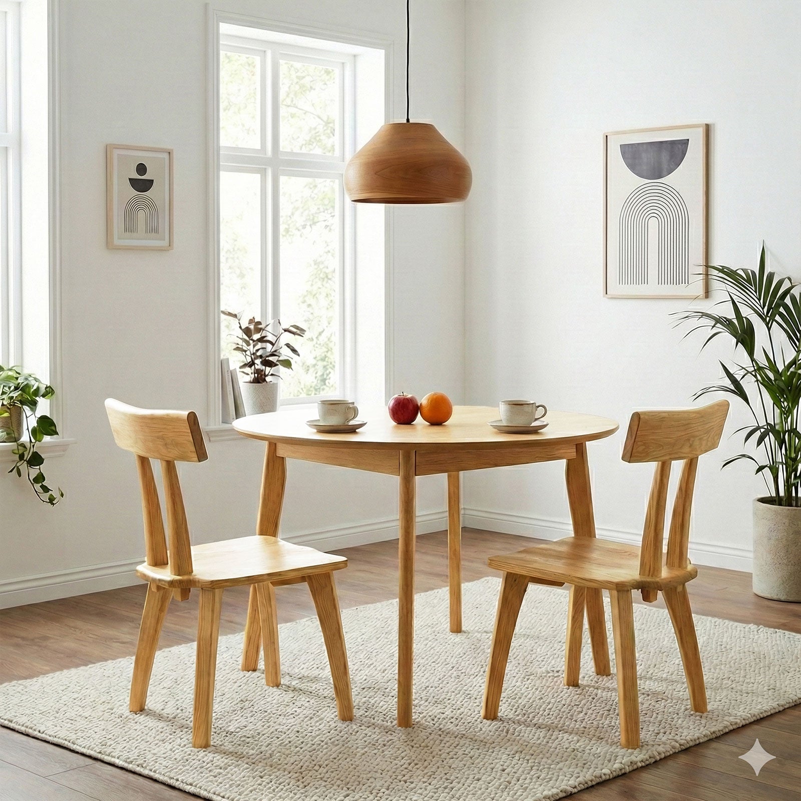 ダイニングチェア P801  ２脚セット ホワイトアッシュFAS級天然無垢材