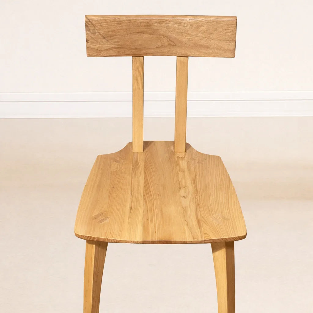 Livora One MOKU P801 北米産FAS級ホワイトアッシュ　無垢材　ダイニングチェア　ナチュラル　ウォールナットブラウン　　アジアン　北欧風　ベーシック　スタンダード　カフェ　レストラン　T字　おすすめ　人気　和モダン　北欧風　和室　洋室に合う