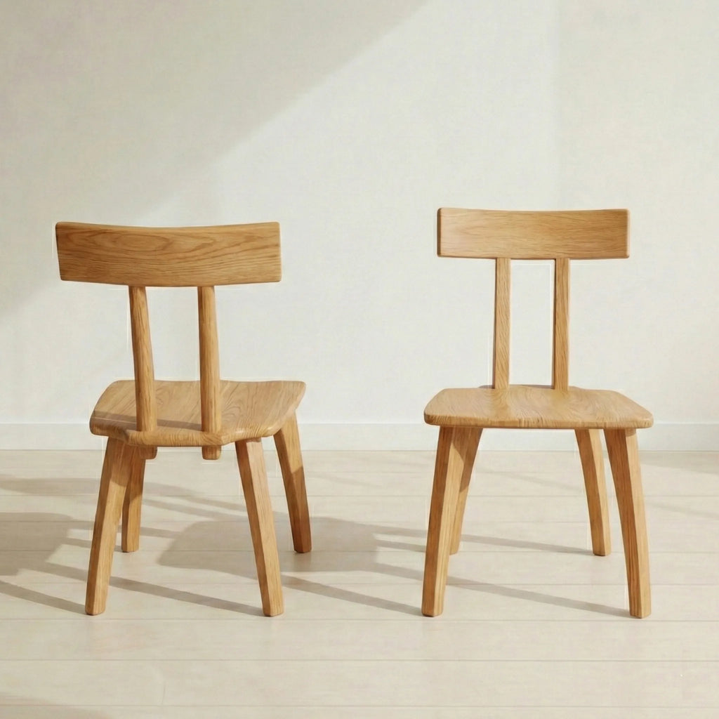 Livora One MOKU P801 北米産FAS級ホワイトアッシュ　無垢材　ダイニングチェア　ナチュラル　ウォールナットブラウン　　アジアン　北欧風　ベーシック　スタンダード　カフェ　レストラン　T字　おすすめ　人気　和モダン　北欧風　和室　洋室に合う