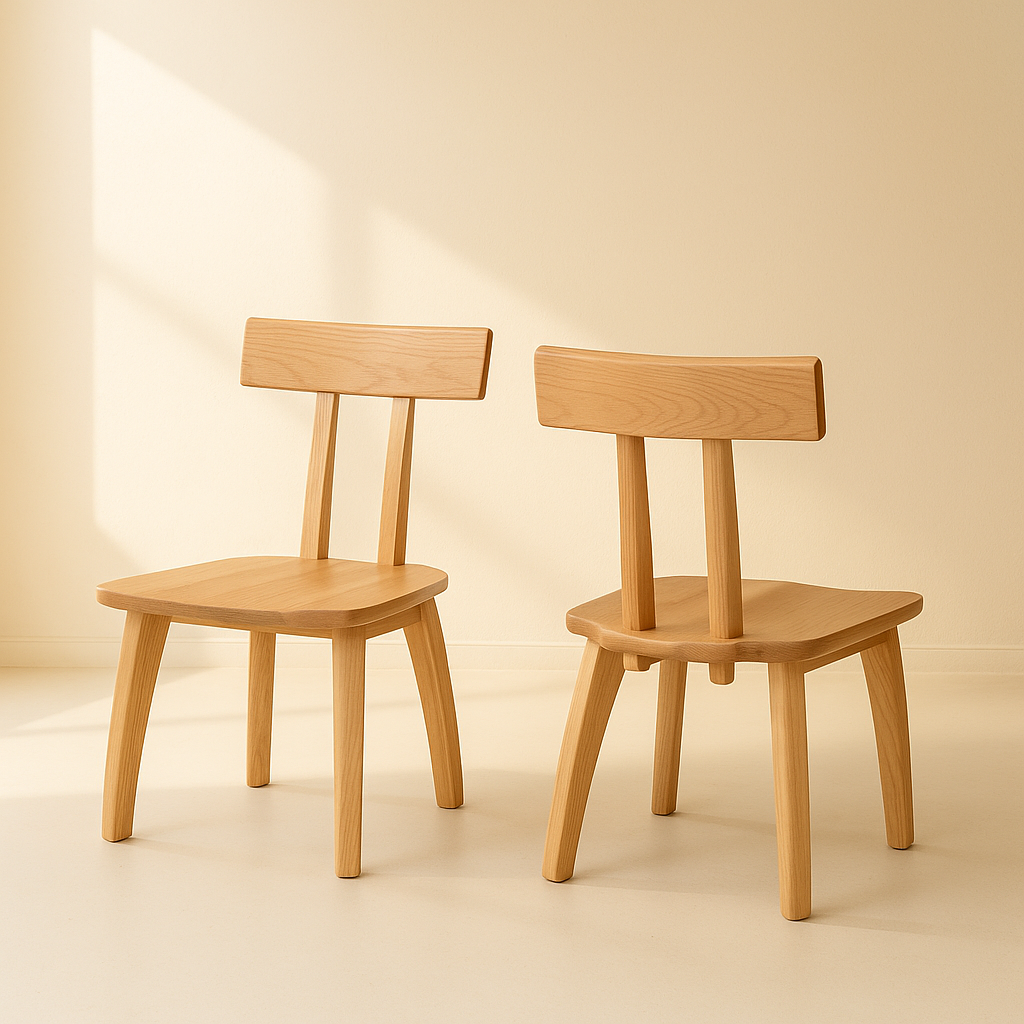 Livora One MOKU P801 北米産FAS級ホワイトアッシュ　無垢材　ダイニングチェア　ナチュラル　ウォールナットブラウン　　アジアン　北欧風　ベーシック　スタンダード　カフェ　レストラン　T字
