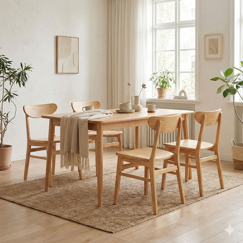 ダイニングチェア P033 ２脚セット ホワイトアッシュFAS級天然無垢材