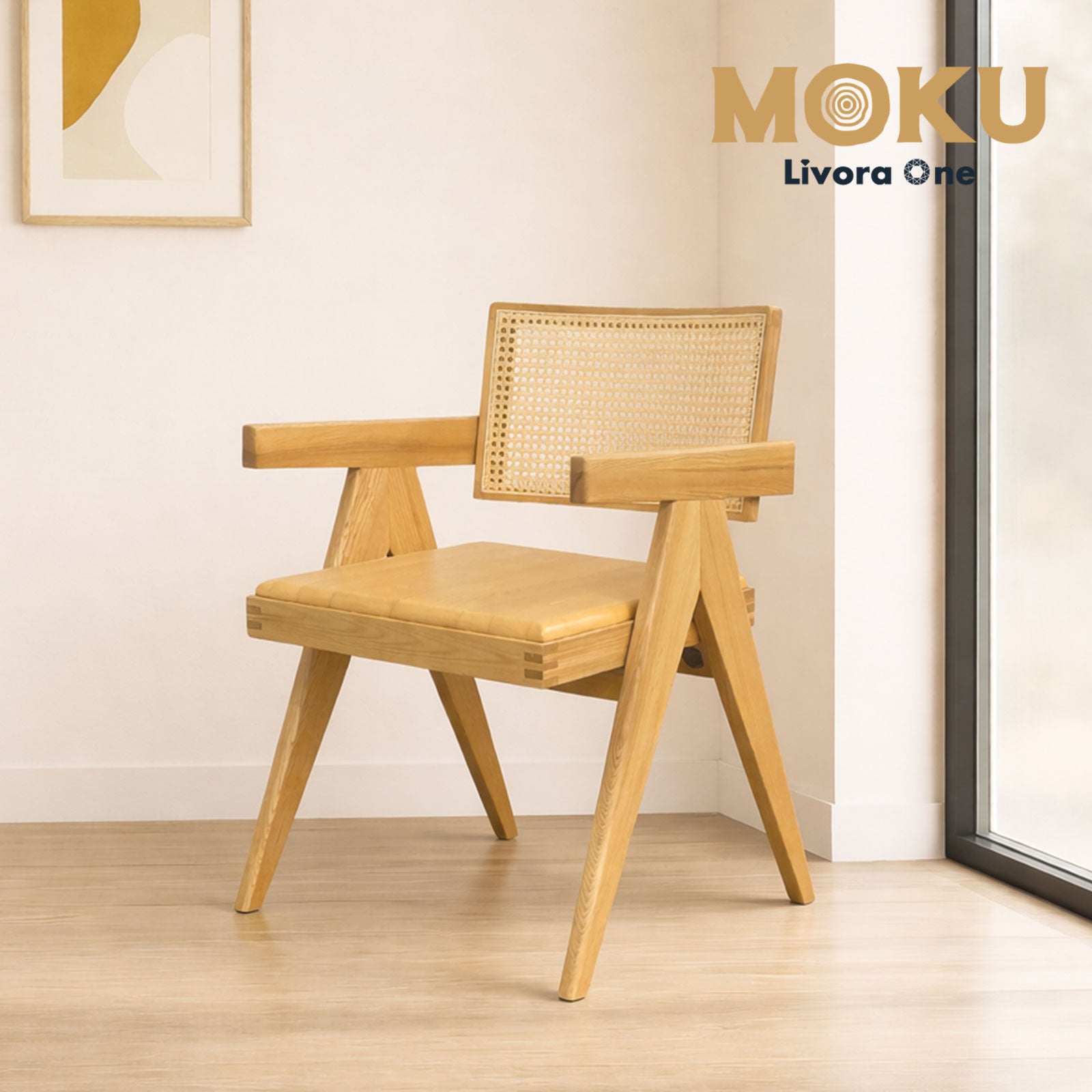 Livora One MOKU ダイニングチェア P805 ホワイトアッシュFAS級天然