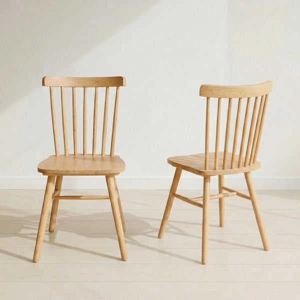 ダイニングチェア P807 ２脚セット ウィンザーチェア　ホワイトアッシュFAS級天然木製 無垢材