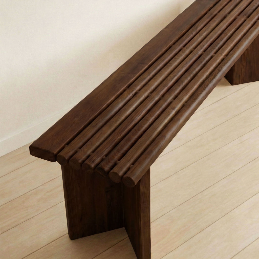 ベンチチェア P821  ホワイトアッシュFAS級天然無垢材