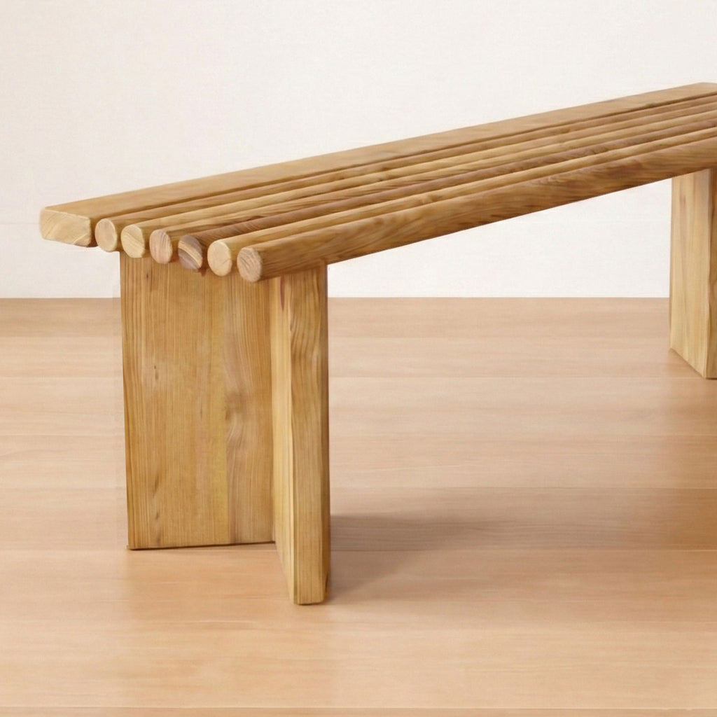 ベンチチェア P821  ホワイトアッシュFAS級天然無垢材