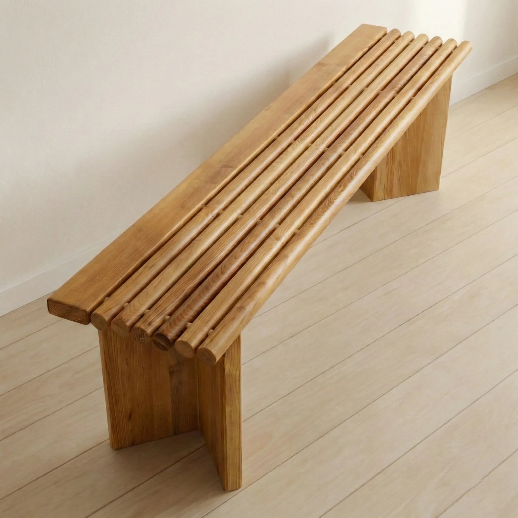 Livora One MOKU P821 ダイニングベンチ ホワイトアッシュ 無垢材 おしゃれな北欧風 ベンチチェア ナチュラル  エントランス ３人掛け 120cm