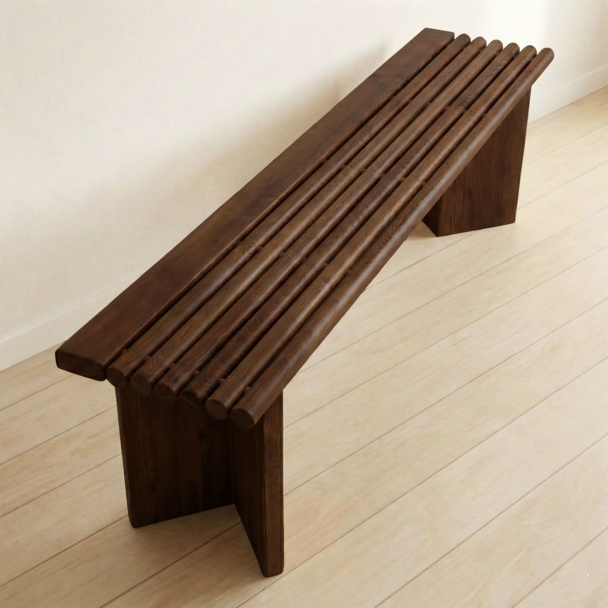 ベンチチェア P821  ホワイトアッシュFAS級天然無垢材