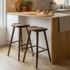 Livora One MOKU P824 北米産FAS級ホワイトアッシュ　無垢材　ダイニングチェア　ハイスツール　ナチュラル　ウォールナットブラウン　　アジアン　北欧風　カフェ　レストラン　おしゃれ　カウンター　高め