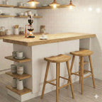 Livora One MOKU P824 北米産FAS級ホワイトアッシュ　無垢材　ダイニングチェア　ハイスツール　ナチュラル　ウォールナットブラウン　　アジアン　北欧風　カフェ　レストラン　おしゃれ　カウンター　高め