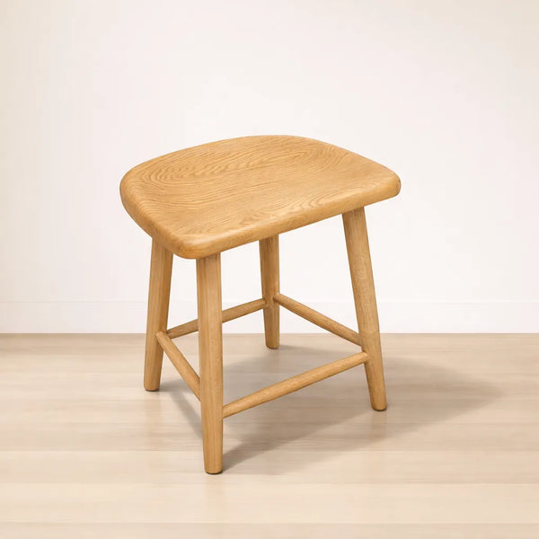 ロースツール P834 (45cm) ホワイトアッシュFAS級天然木製 無垢材