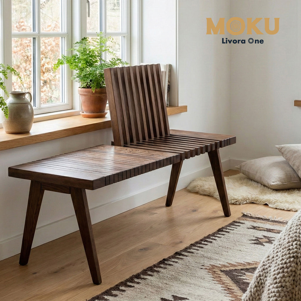 ベンチチェア P835／P835S  ホワイトアッシュFAS級天然無垢材