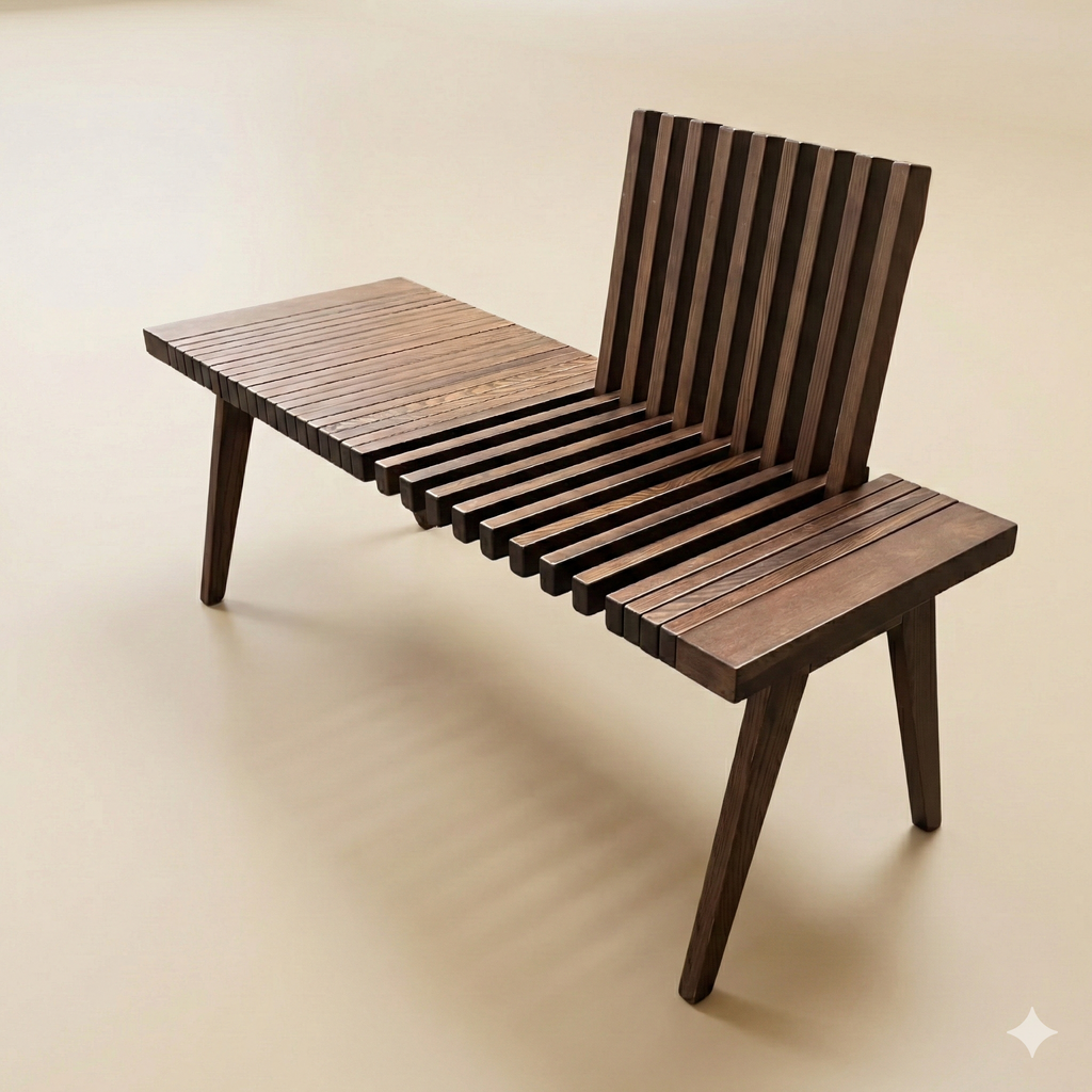 ベンチチェア P835／P835S  ホワイトアッシュFAS級天然無垢材