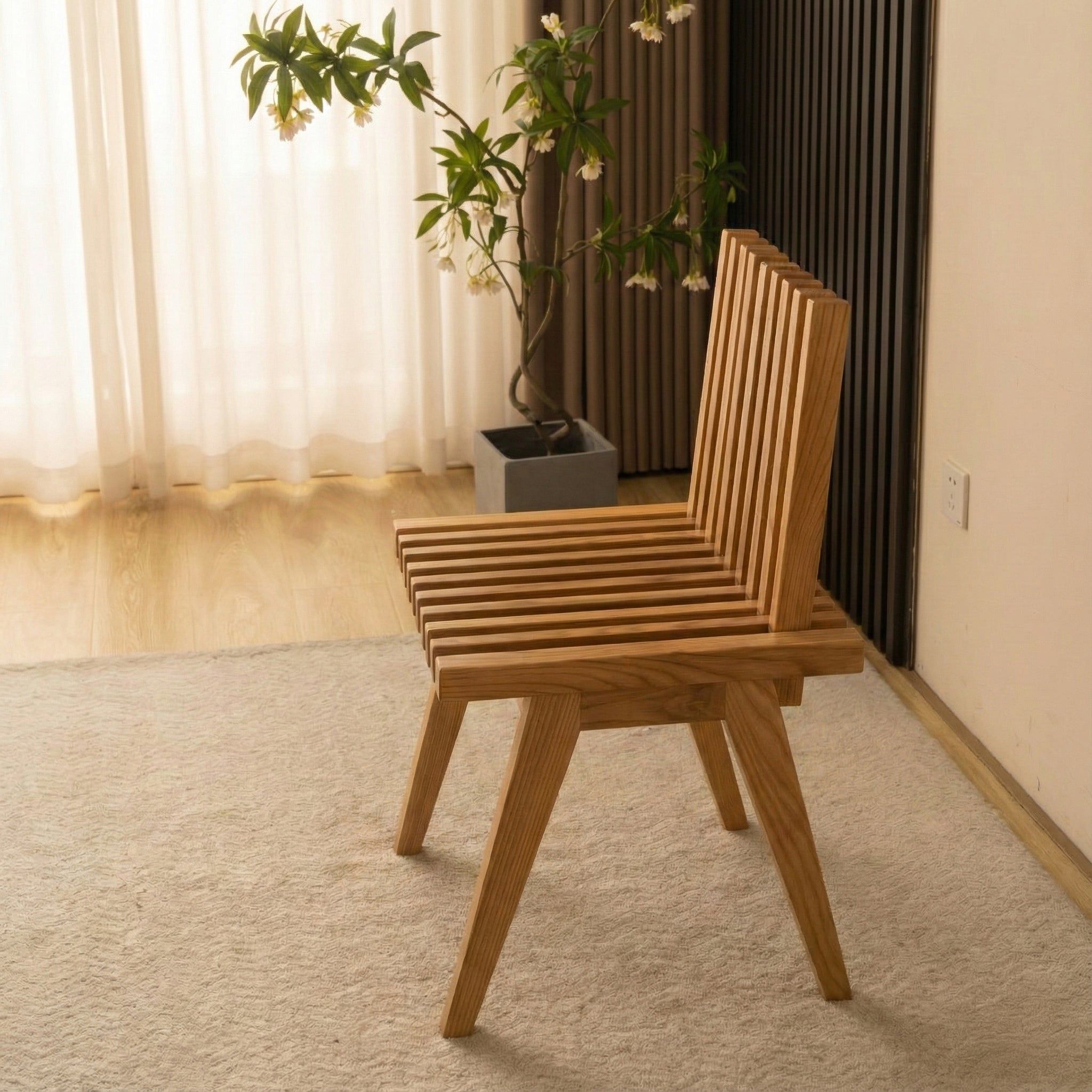 ベンチチェア P835／P835S  ホワイトアッシュFAS級天然無垢材