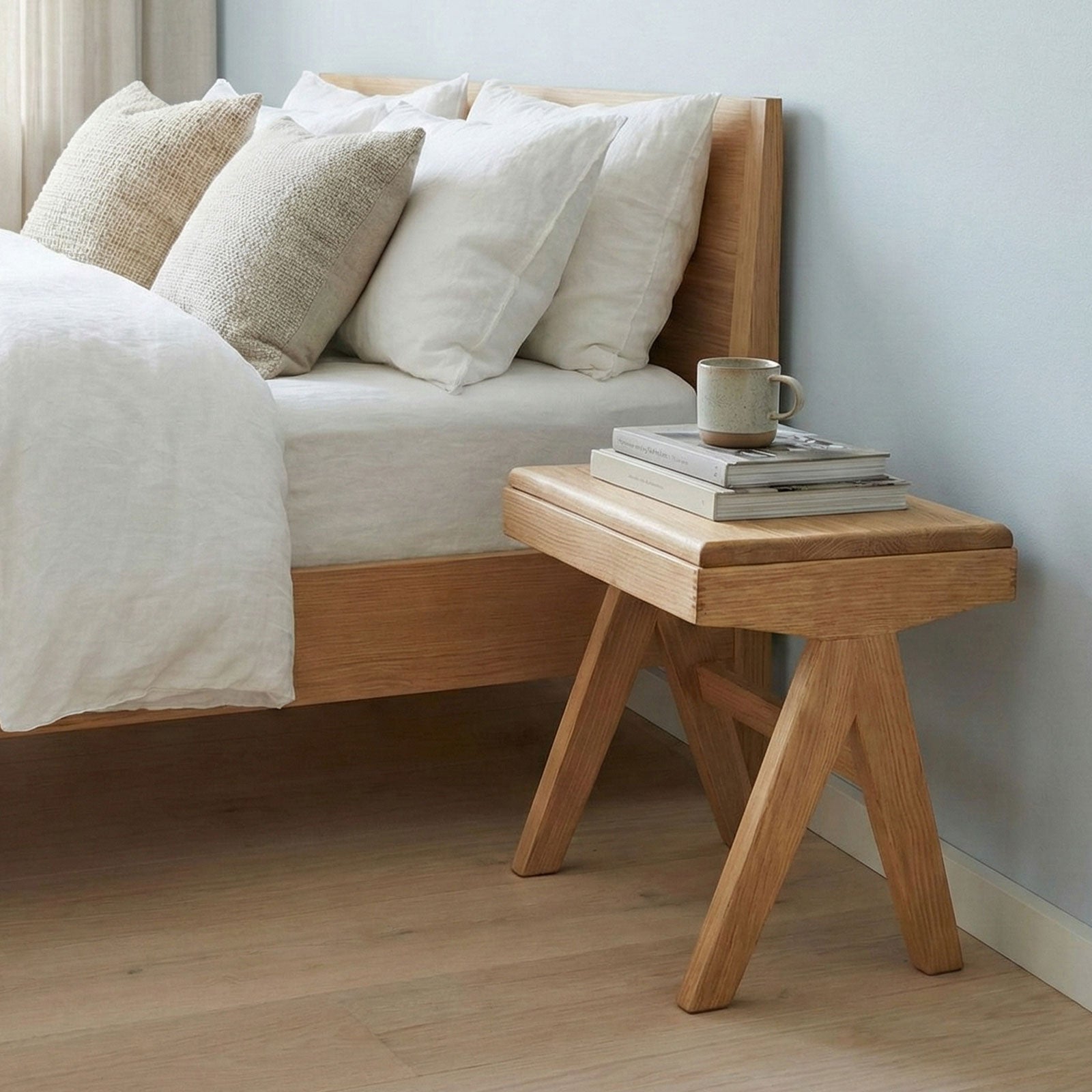 スツール P836  ホワイトアッシュFAS級天然無垢材