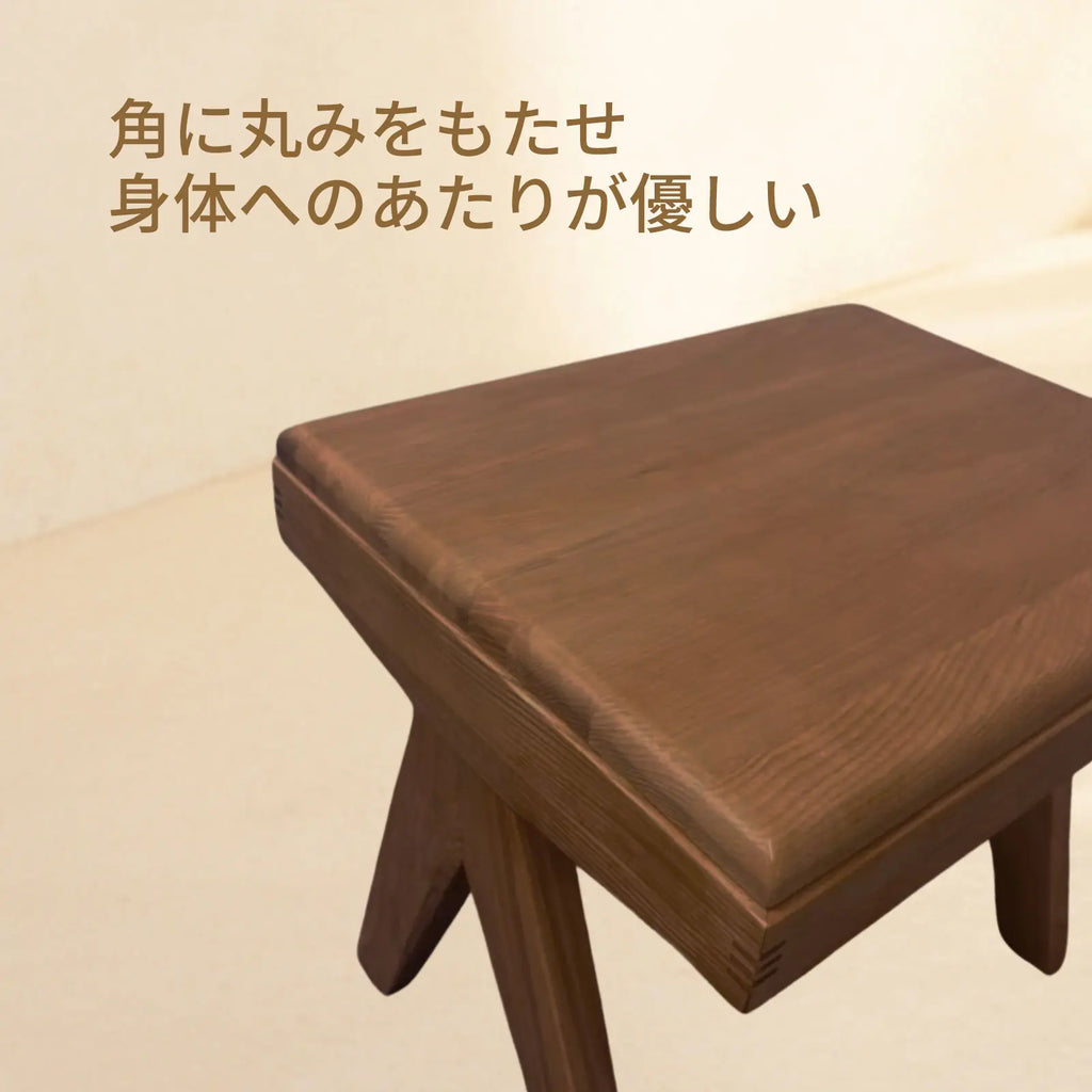 Livora One MOKU P836 北米産FAS級ホワイトアッシュ　無垢材　ダイニングチェア　スツールチェア　ドレッサー　玄関　ナチュラル　ウォールナットブラウン