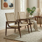 Livora One MOKU S809 北米産FAS級ホワイトアッシュ　無垢材　ペーパーコード　ラウンジチェア　リラックス　リビング　ダイニング　ゆったり　大き目　くつろぐ　ナチュラル　ウォールナットブラウン　低め　アジアン　北欧風　リゾート