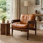 ラウンジチェア S810  レザー×ホワイトアッシュ北米産FAS級天然木製 無垢材