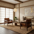 ラウンジチェア S810  レザー×ホワイトアッシュ北米産FAS級天然木製 無垢材