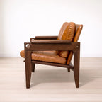 ラウンジチェア S810  レザー×ホワイトアッシュ北米産FAS級天然木製 無垢材