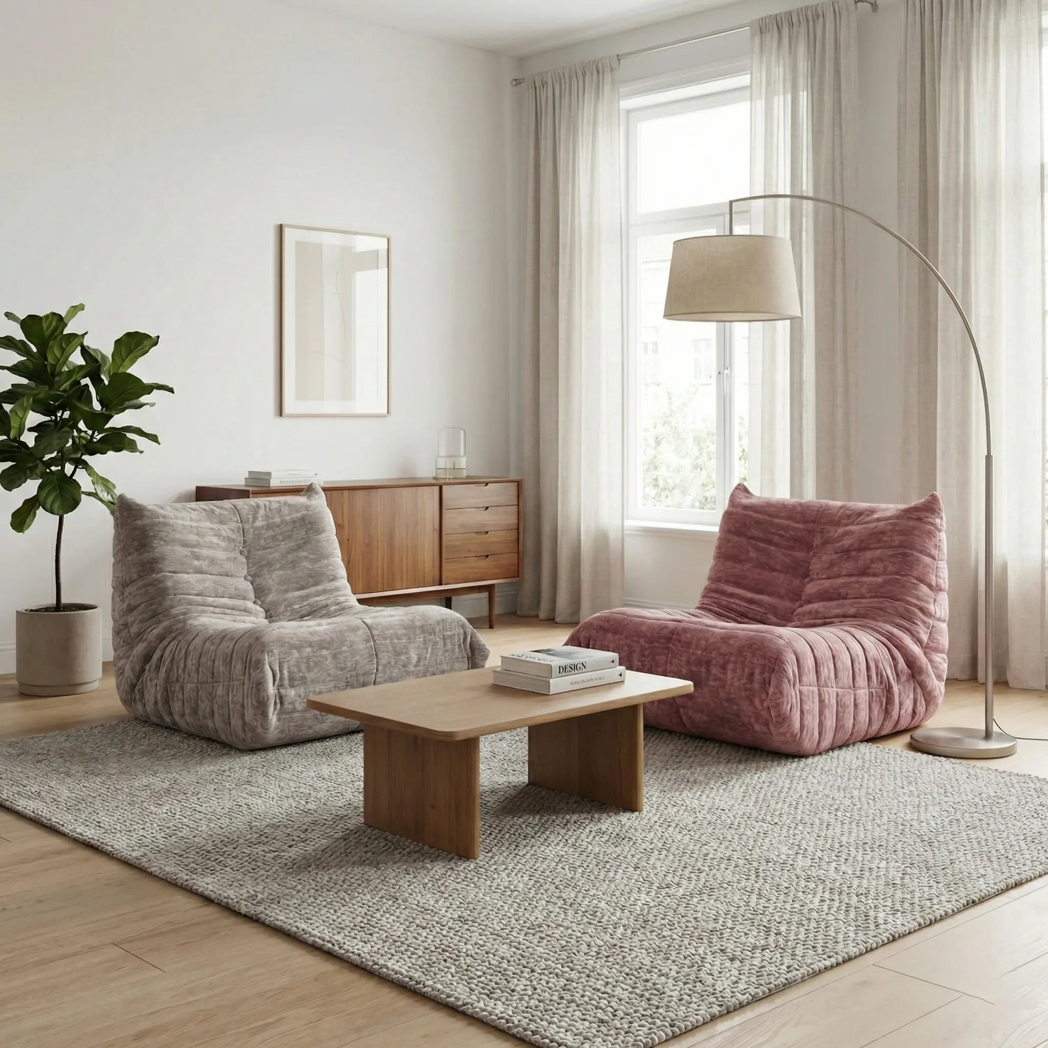 Livora One MOKU T205　リーンロゼ風1Pソファー　一人暮らし ファブリック フロストフランネル生地 　タフティング コーデュロイ ホワイト グレー マスタードイエロー オレンジブラウン ピンク　低め 　おすすめ　人気　北欧風　和室　洋室に合う