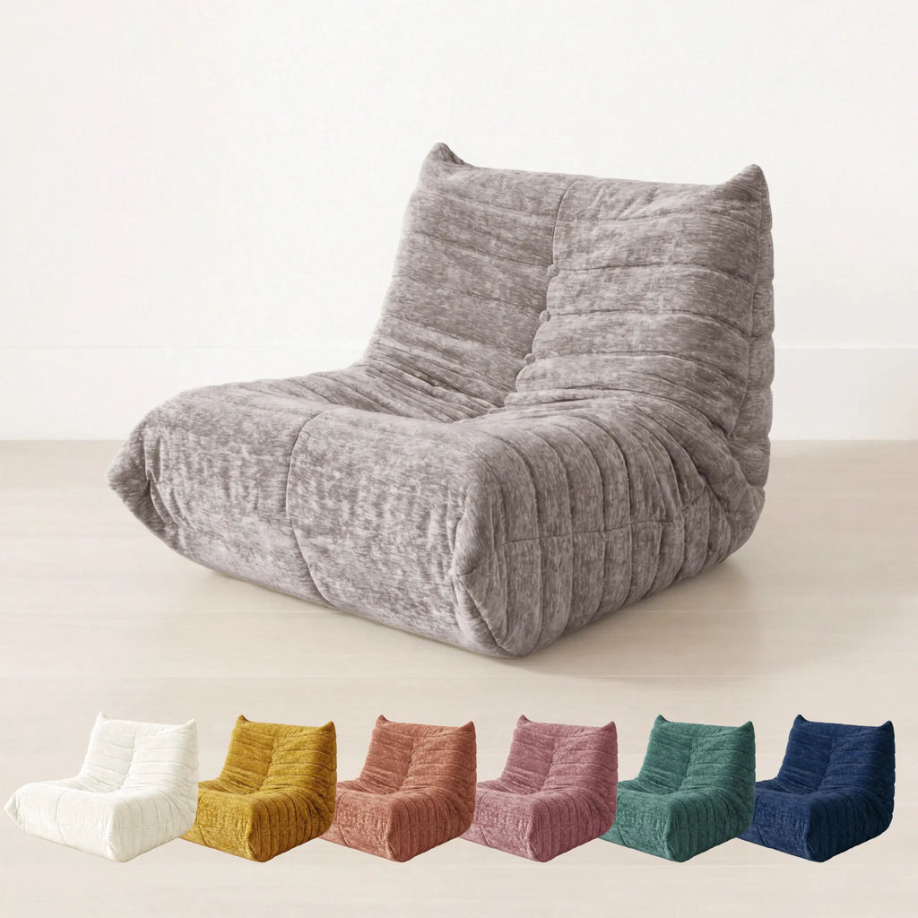 Livora One MOKU T205　リーンロゼ風1Pソファー　一人暮らし ラウンジチェア　リラックス　リビング　ゆったり　大き目　アースカラー くすみ  ホワイト グレー マスタードイエロー オレンジブラウン ピンク　グリーン　ネイビーブルー　低め 　おすすめ　人気　北欧風　和室　洋室に合う