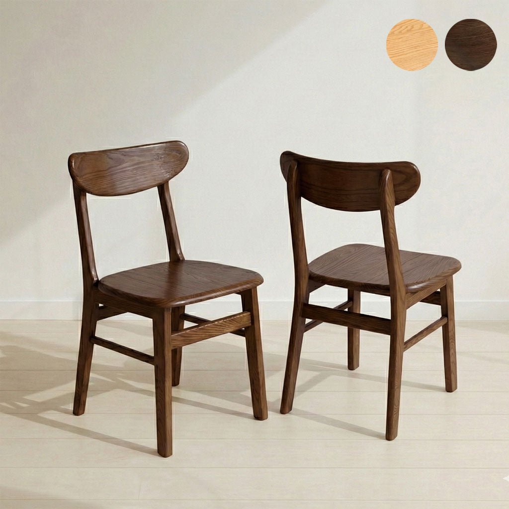 ダイニングチェア P033 ２脚セット ホワイトアッシュFAS級天然無垢材