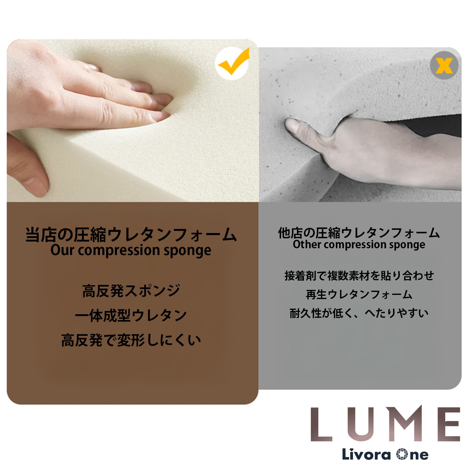 LUME リーンロゼ風ソファ 1人かけソファー T205 真空圧縮されたソファ 開封するとふくらんで元に戻るタイプ